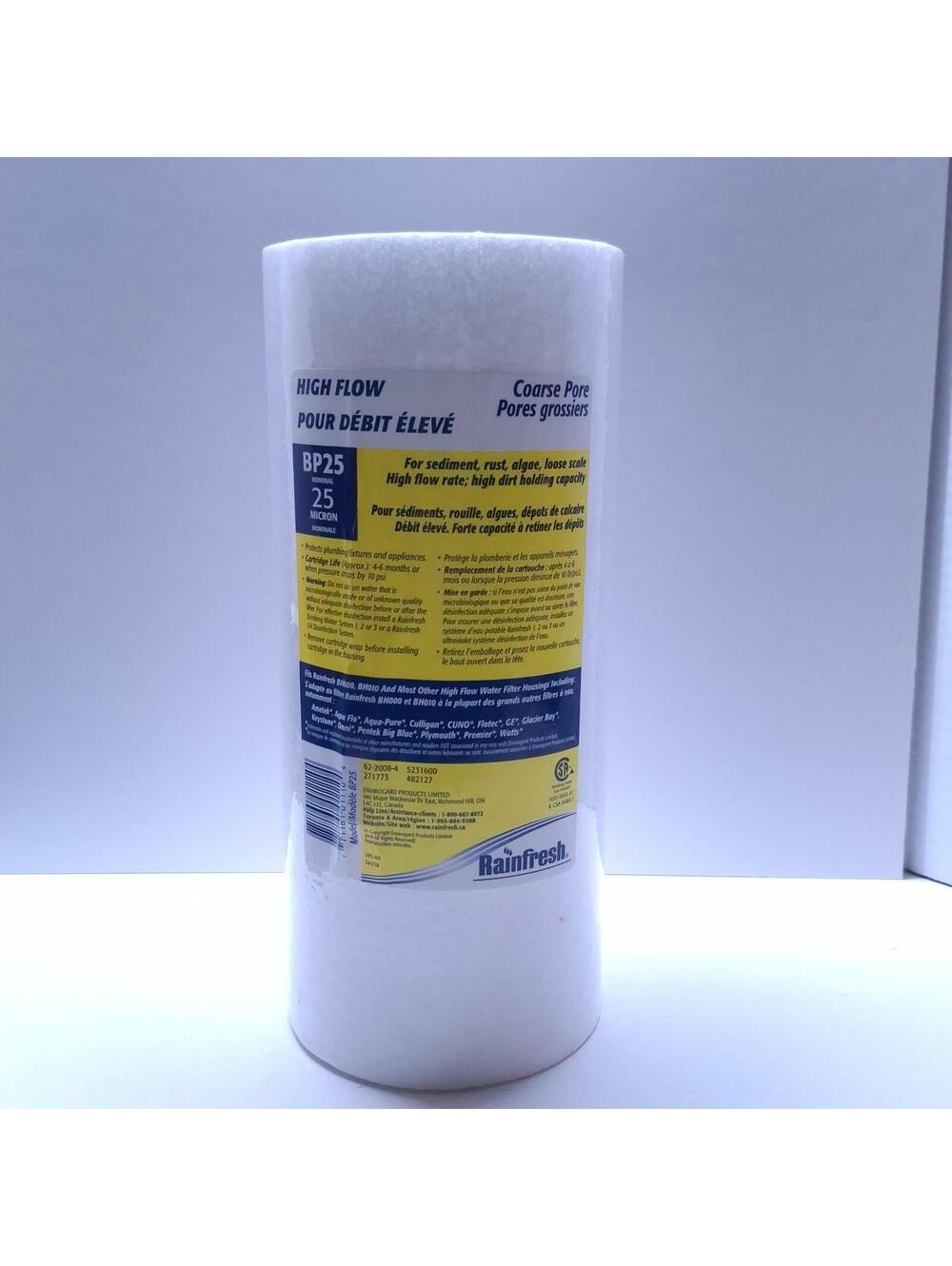 Rainfresh BP25 series sediment filter cartridge 25 Micron